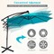 10ft Solar Umbrella with LED Lights 360° Rotation for Outdoor Entertainment